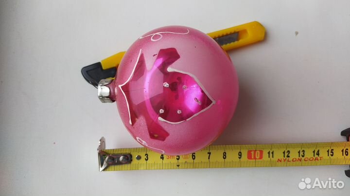 Елочные игрушки, шары большие, стекло, СССР