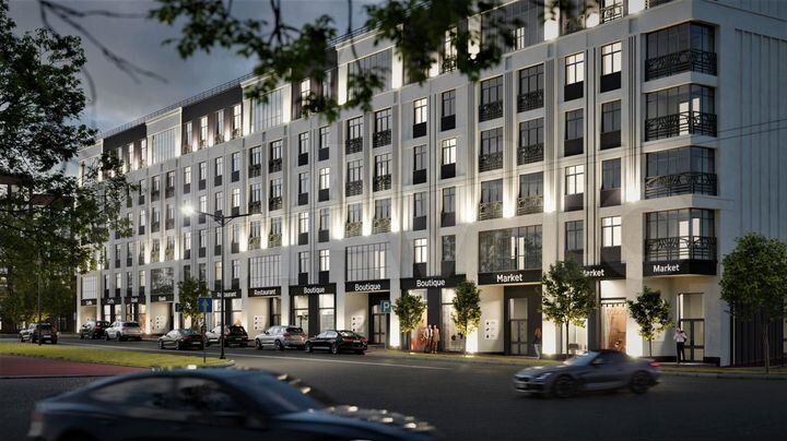 1-к. квартира, 51,3 м², 6/6 эт.