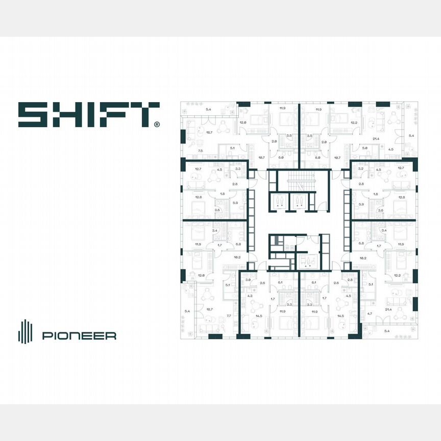 3-к. квартира, 82,6 м², 11/18 эт.