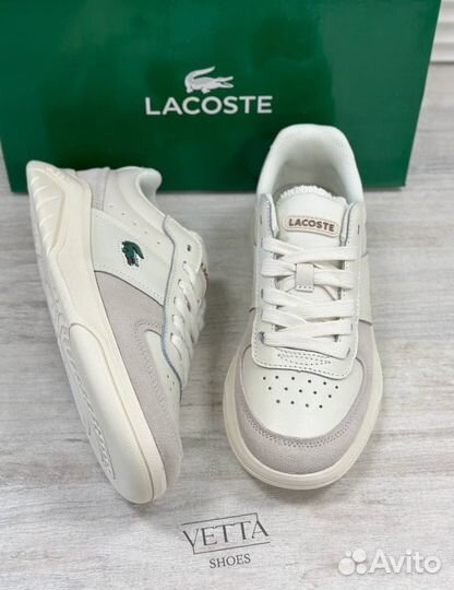 Кроссовки кеды Lacoste Натуральная кожа замша