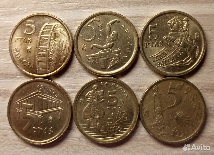 Испания. 6 юбилейных монет