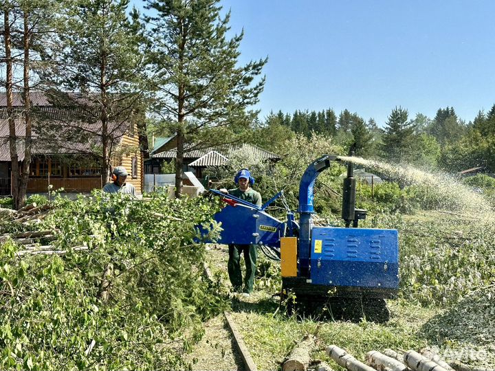 Дробилка измельчитель веток и деревьев в аренду