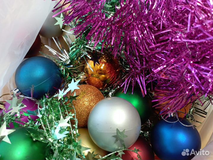 Ёлка новогодняя шары украшения рожки