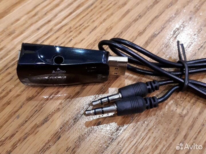 Переходник hdmi vga новый черный с aux