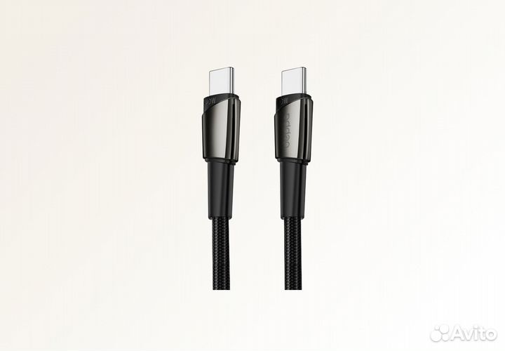 Кабель Deppa USB-С - USB-С, 140Вт, 1,5м (Черный)