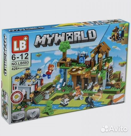 Конструктор minecraft, аналог lego, со светом