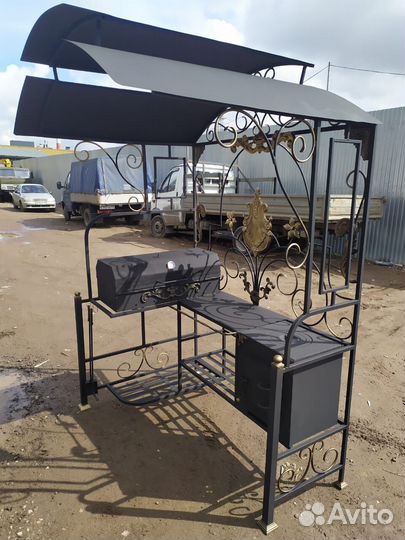 Мангал с печью под казан