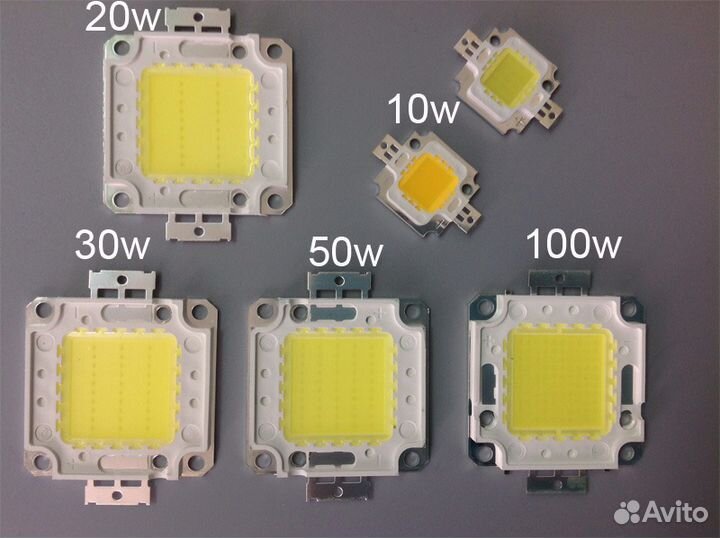 Светодиодные матрицы 10/20/30/50/80/100W прожектор