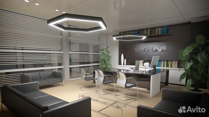 Светильник светодиодный форма шестигранник 530мм