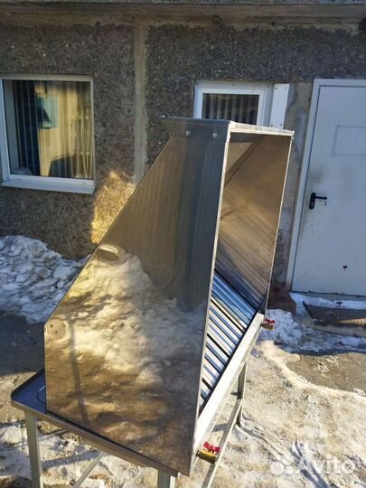 Зонт вытяжной из нержавейки с жироуловителем