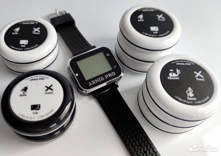 Кнопка вызова персонала, официанта, часы-пейджер