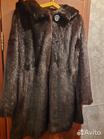 Шуба норковая с капюшоном 46 48
