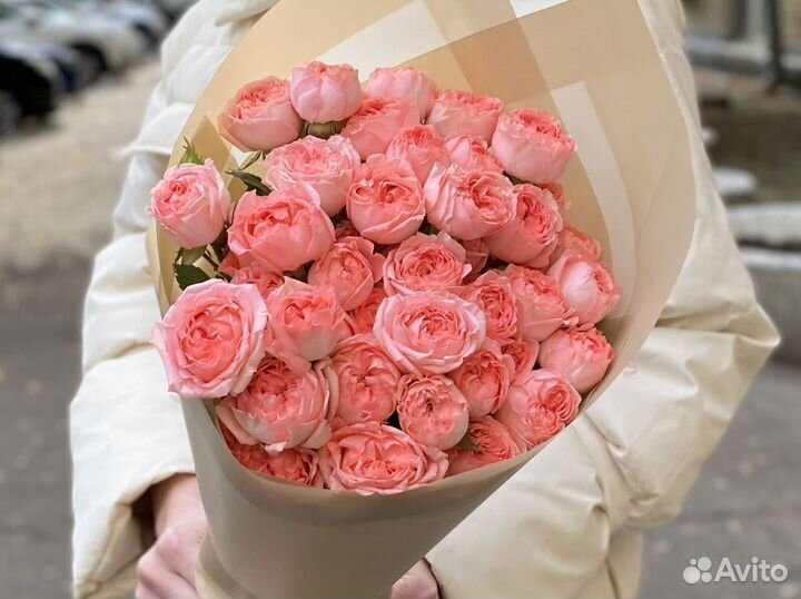 Пионовидные розы букет с доставкой