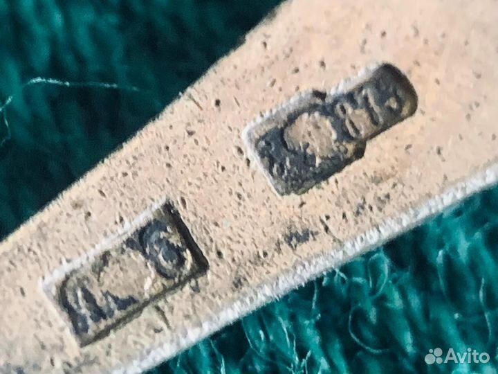 Советские серебряные солонка и ложечка с эмалью