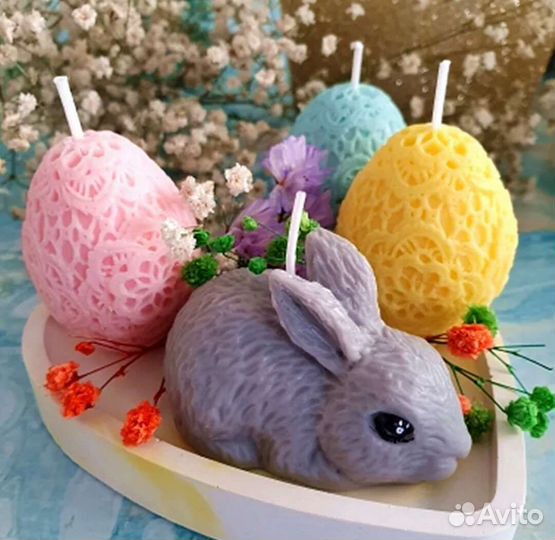 Форма для выпечки и отливки, силикон, кролик.Новая