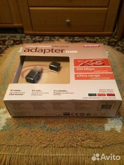 Сетевой адаптер Sitecom N300 X3 micro 300Мбит USB