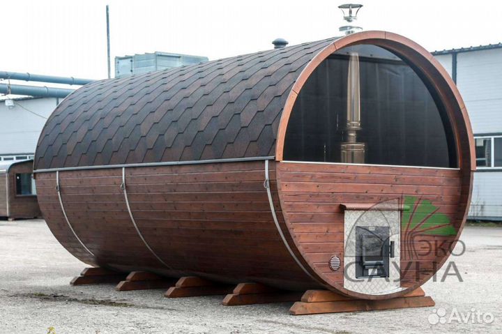 Баня-бочка функо 1 панорама 6м x 2,30
