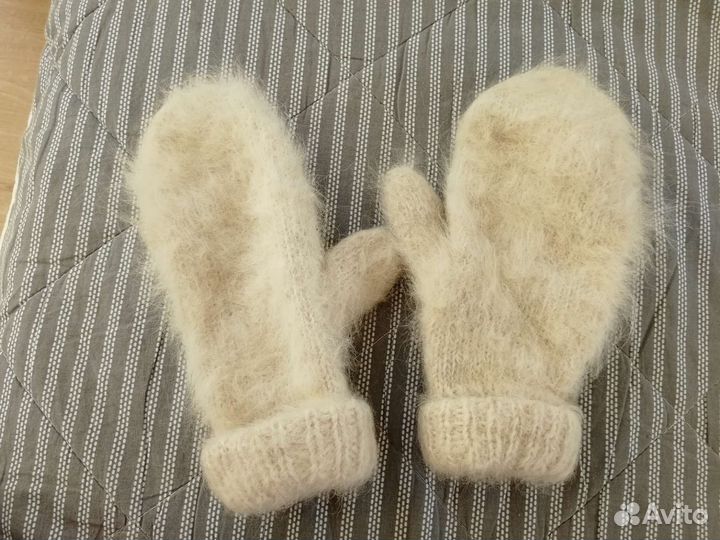 Варежки из собачьей шерсти бу