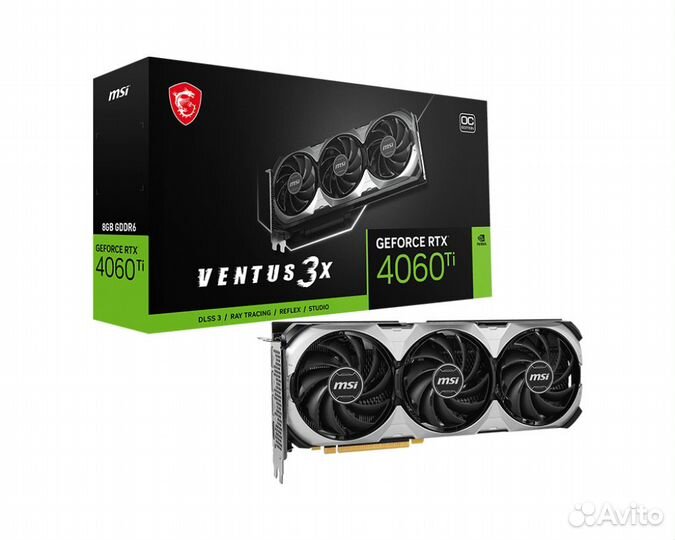 Видеокарта MSI GeForce RTX 4060 Ti ventus 3X OC