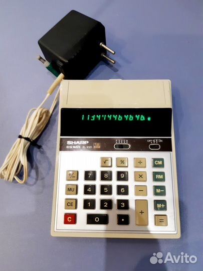 Калькулятор Sharp Elsi Mate EL-2121 Винтаж Ретро