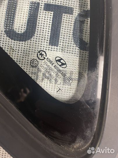 Форточка задняя правая Hyundai Elantra HD. 2010