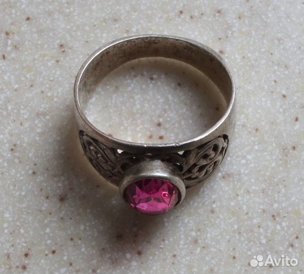 Винтажный перстень СССР. 70-е. Серебро 875