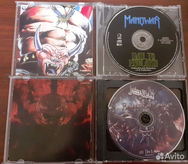 CD метал-групп Judas Priest, Manowar, Sodom, Sabat