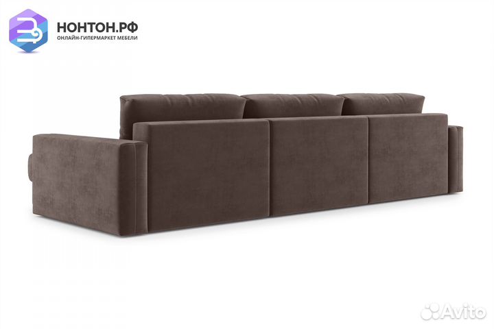 Диван п-образный тик-так Монарх М1О2 коричневый