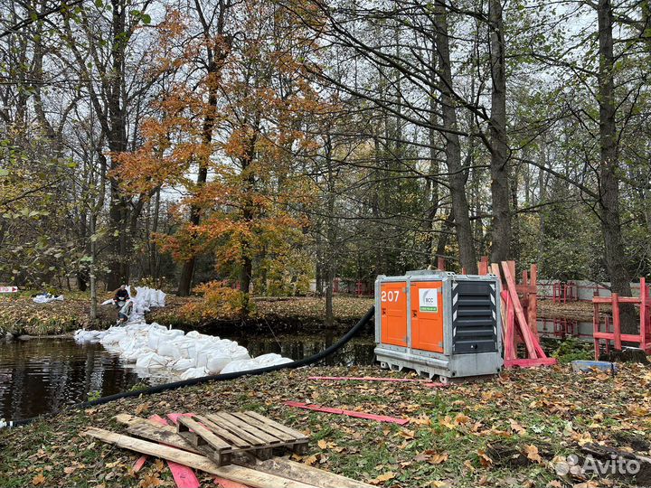 Откачка и перекачка воды мотопомпой 500/3500 кубов