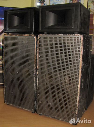 Колонки FA 2100W-4200W 4шт Pro Рупорбоксы+Сабы 12