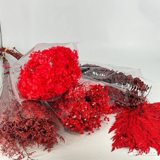 Стабилизированные цветы красные создание букета