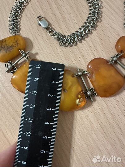 Янтарное колье винтаж СССР