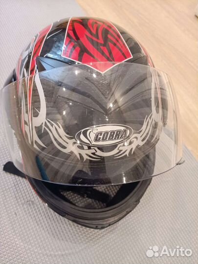 Шлем модуляр Cobra JK111 Black Red, размер m