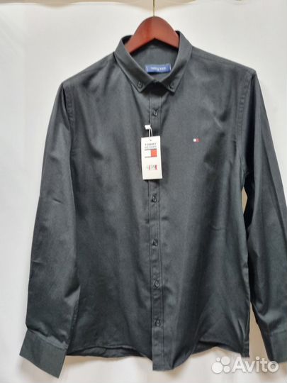 Рубашка чёрная tommy