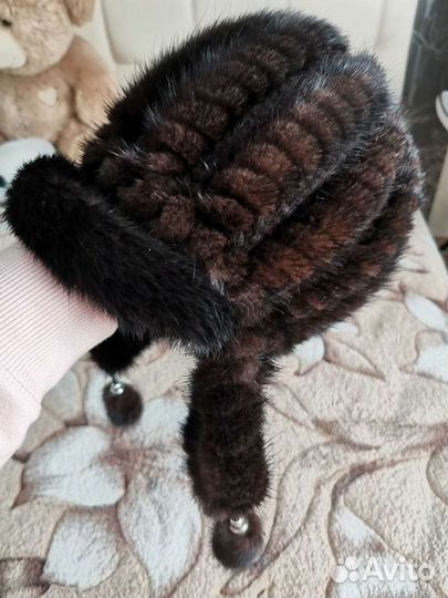 Шапка вязаная норка