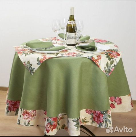 Скатерть круг.D170 см.+6 салф. Линум