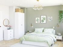 Белый спальный гарнитур в стиле IKEA