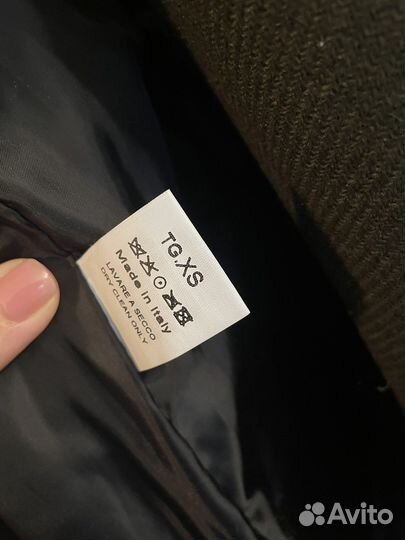 Пальто колорблок италия шерсть шинель 42