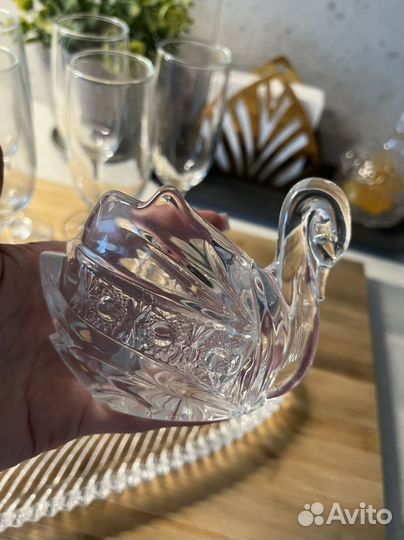 Бокалы под шампанское IKEA, хрусталь