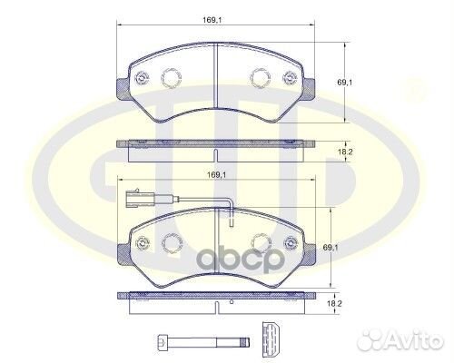 Колодки тормозные передние GBP880154 G.U.D