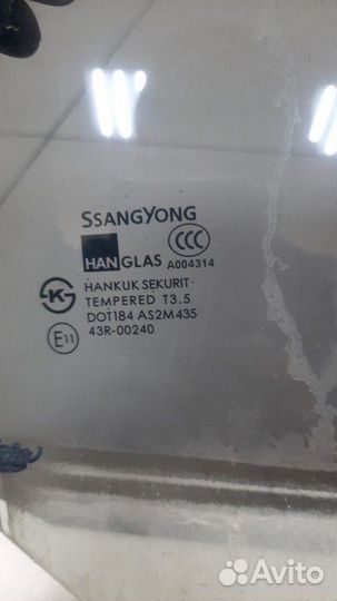 Стекло двери задней правой SsangYong Kyron