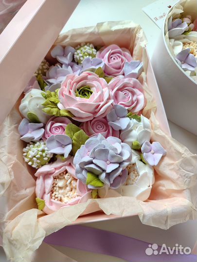 Съедобный букетик из Зефира