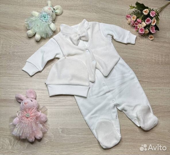 Комплект на выписку для мальчика летний 56