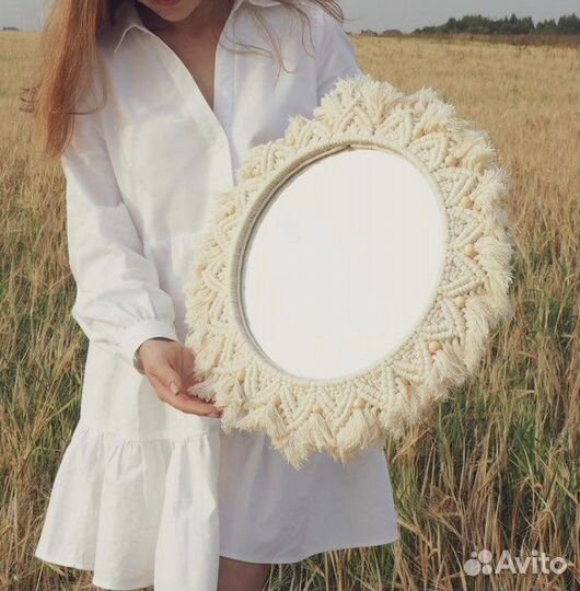 Зеркала плетеные макраме/джут ручная работа