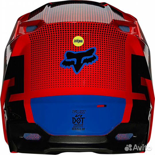 Мотошлем Fox V1 Oktiv Helmet, Красно-Флуоресцент S
