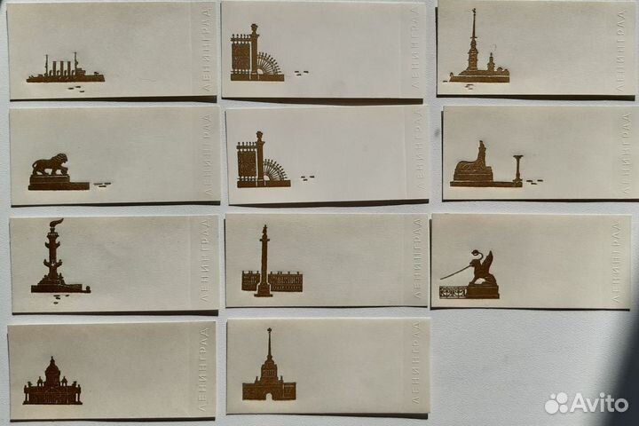 Именные карточки с видами Ленинграда