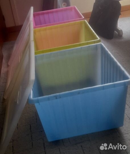 Ящики для игрушек Икея 3 шт