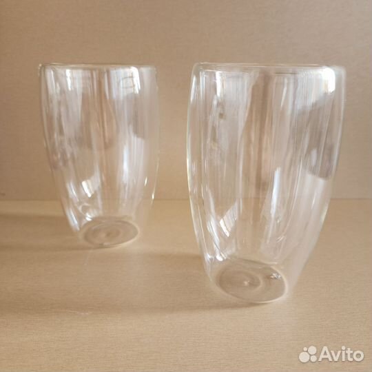 Стаканы с двойными стенками 450мл, 2шт