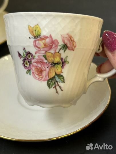 Две кофейные пары, винтаж, Швеция