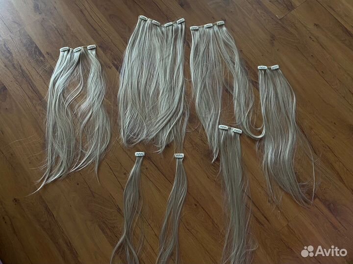 Волосы на заколках трессы